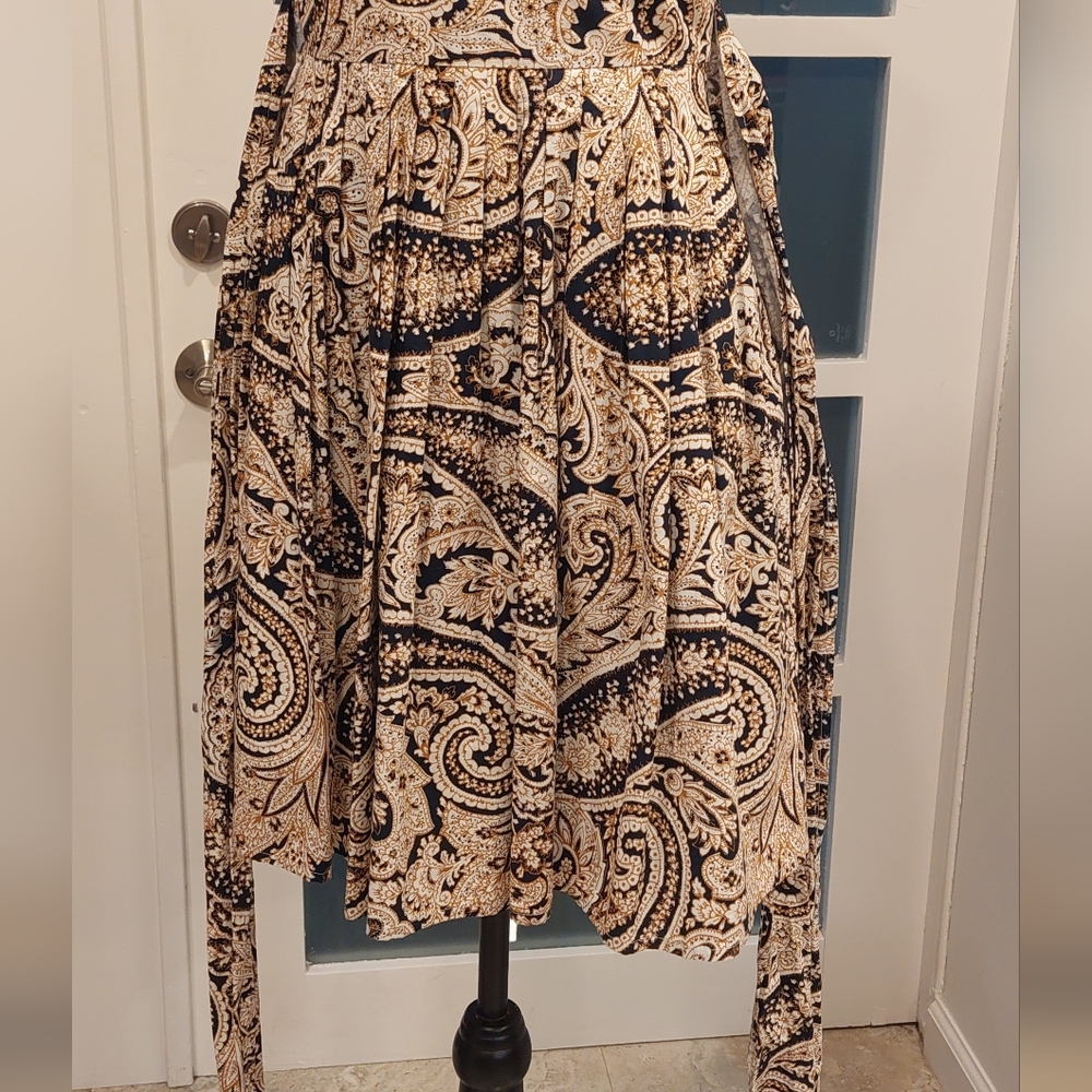 J. Crew Factory Black and Tan Paisley Maxi Dress - Picture 7 of 14
